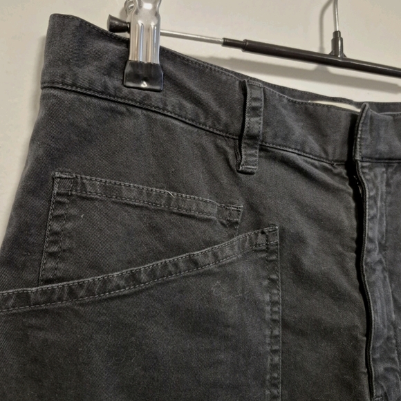 Nili Lotan Shon Horseshoe Pants Barrel Leg Twill Black EUC $390 Womens Sz 00 - Picture 6 of 13